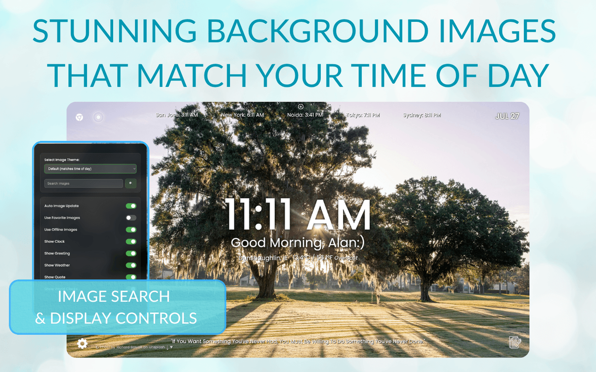 Dynamic backgrounds feature showcase