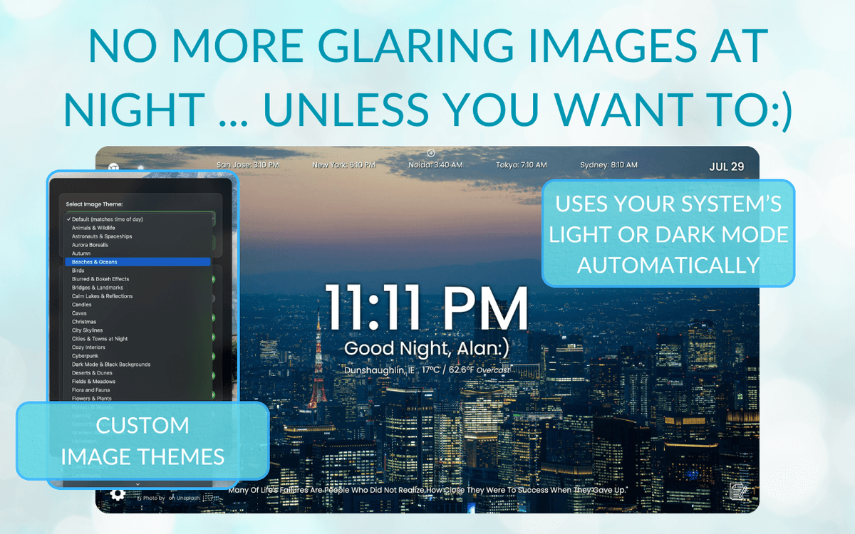 Night mode and custom themes showcase